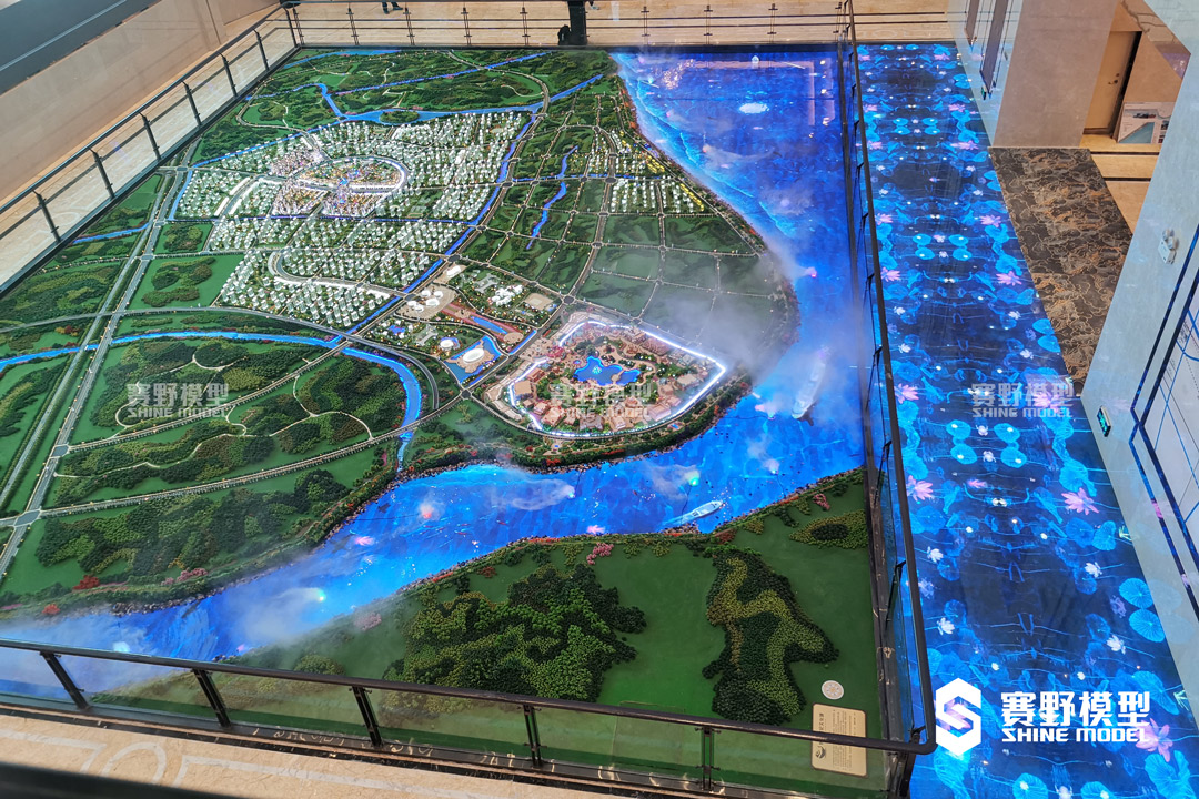 莱阳恒大世纪文化城沙盘模型水面